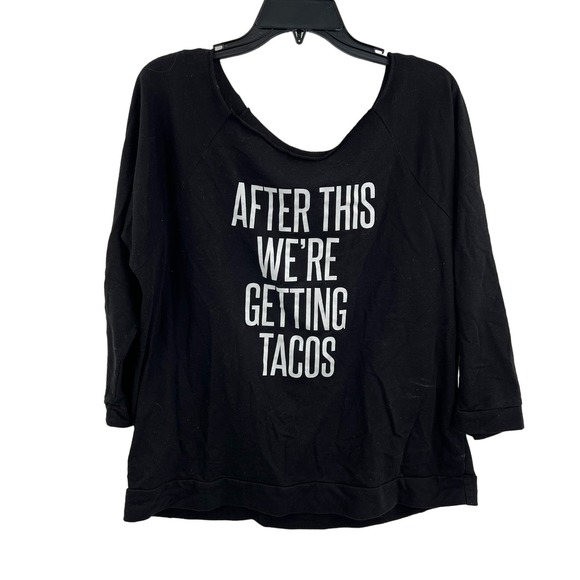 Unbranded Tops - After This We Are Getting Tacos Black Sweatshirt‎ Size L/XL (estimated)